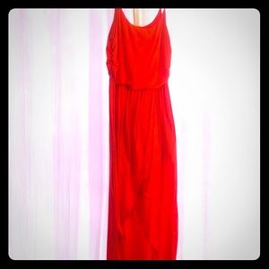 Coral strap sun dress